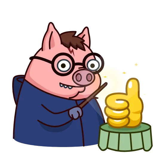 👍 Эмодзи «Potter Pig» для Telegram