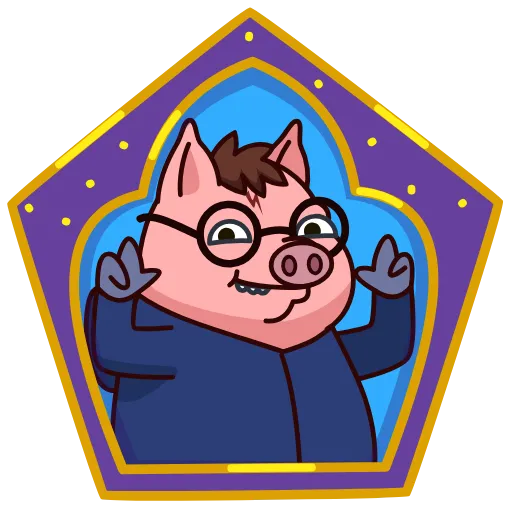 😉 Эмодзи «Potter Pig» для Telegram