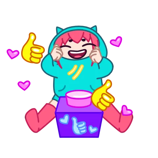 👍 Эмодзи «Pretty Friends» для Telegram