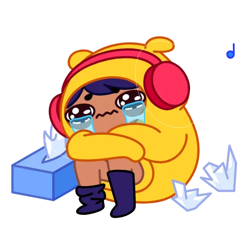 😭 Эмодзи «Pretty Friends» для Telegram