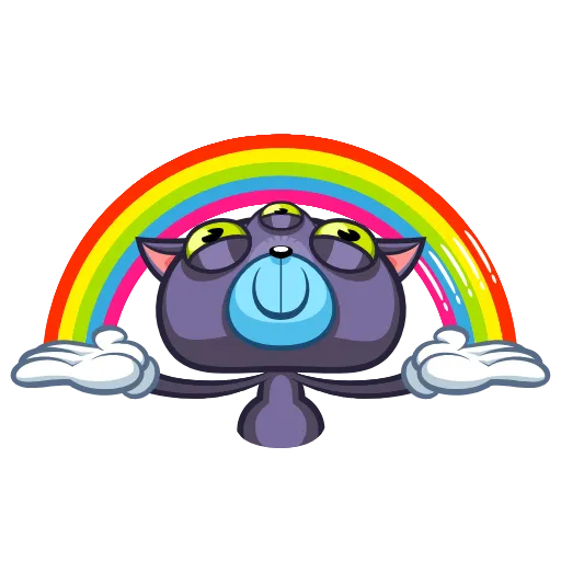 🌈 Эмодзи «Psy Cat» для Telegram