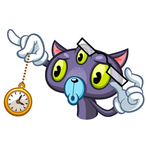 ⌚ Эмодзи «Psy Cat» для Telegram
