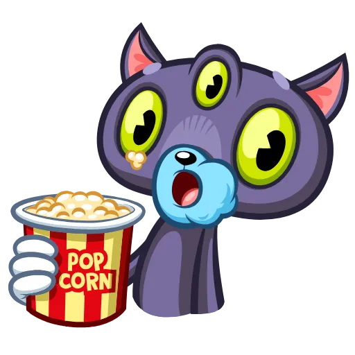 🍿 Эмодзи «Psy Cat» для Telegram