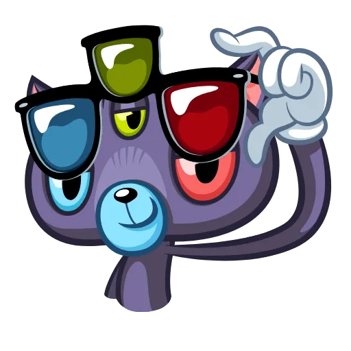 👓 Эмодзи «Psy Cat» для Telegram