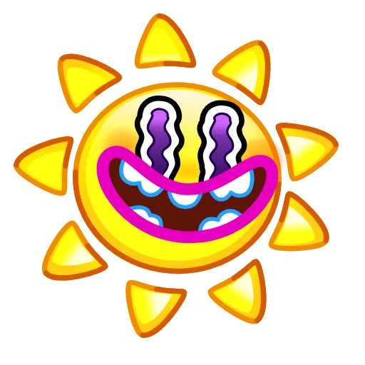 🌞 Стикер «Psychopath Emoji» для Telegram