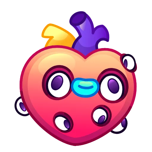 ❤️ Стикер «Psychopath Emoji» для Telegram