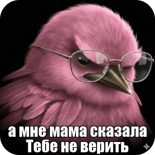 👓 Стикер «Вряд-ли птица» для Telegram