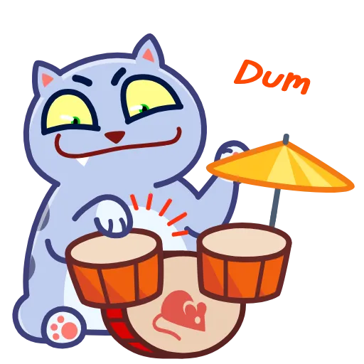 🥁 Эмодзи «Puffy Cat» для Telegram