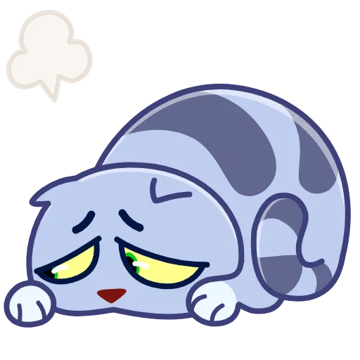 😔 Эмодзи «Puffy Cat» для Telegram