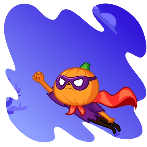 🦸‍♂️ Стикер «Pumpkin Man» для Telegram