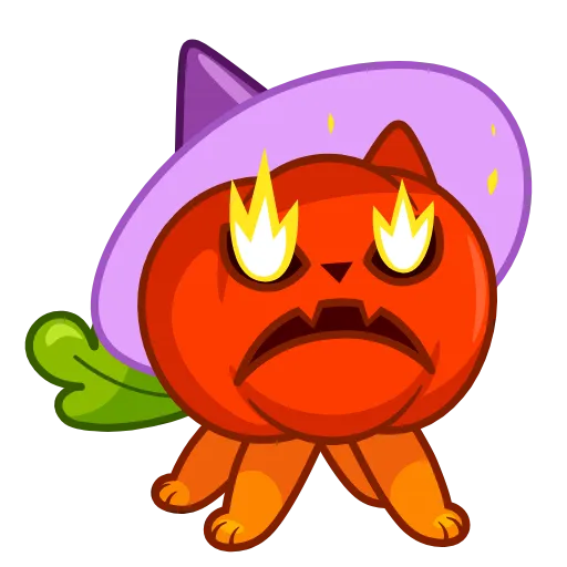 😡 Эмодзи «Pumpkin Cat» для Telegram