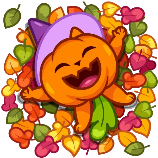 🍂 Эмодзи «Pumpkin Cat» для Telegram