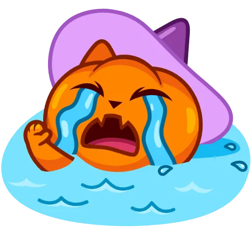 😭 Эмодзи «Pumpkin Cat» для Telegram