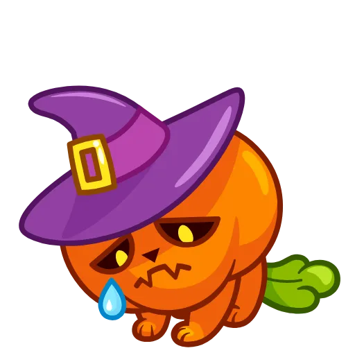 😔 Эмодзи «Pumpkin Cat» для Telegram