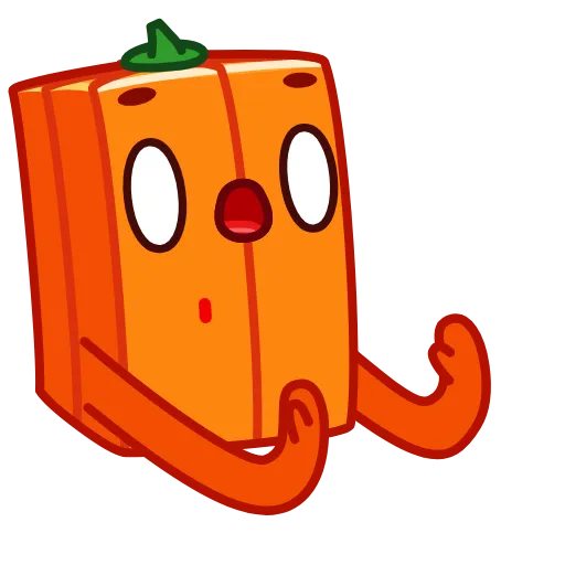 😵 Эмодзи «Pumpkin Cube - квадратная тыква» для Telegram