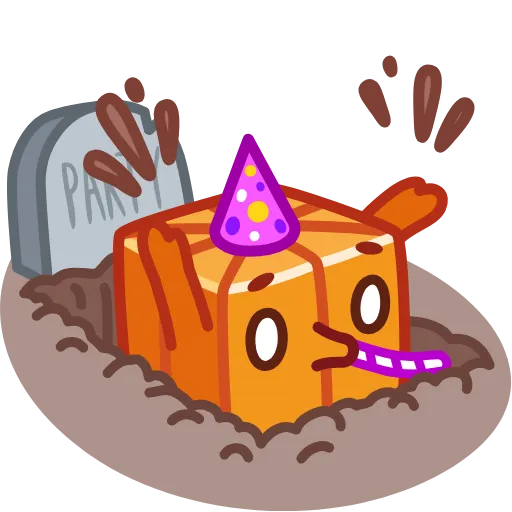 🪦 Эмодзи «Pumpkin Cube - квадратная тыква» для Telegram