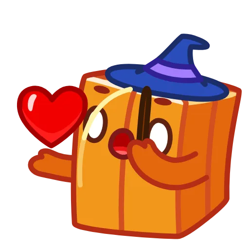❤️ Эмодзи «Pumpkin Cube - квадратная тыква» для Telegram