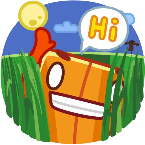 👋 Эмодзи «Pumpkin Cube - квадратная тыква» для Telegram