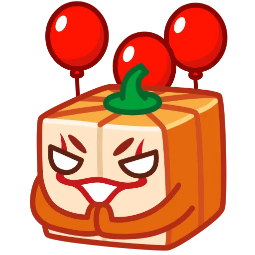 🎈 Эмодзи «Pumpkin Cube - квадратная тыква» для Telegram