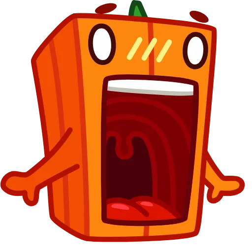 😳 Эмодзи «Pumpkin Cube - квадратная тыква» для Telegram