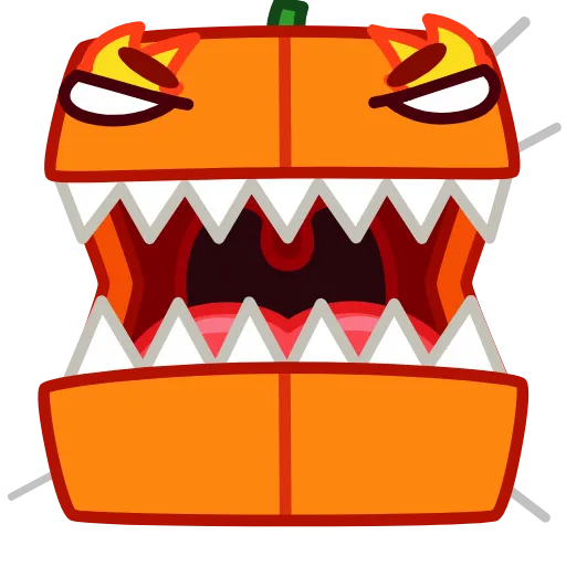 😡 Эмодзи «Pumpkin Cube - квадратная тыква» для Telegram