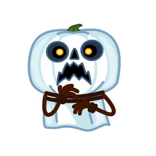 😨 Эмодзи «Pumpkin Ghost» для Telegram
