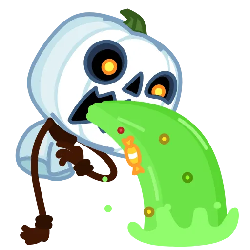 🤢 Эмодзи «Pumpkin Ghost» для Telegram
