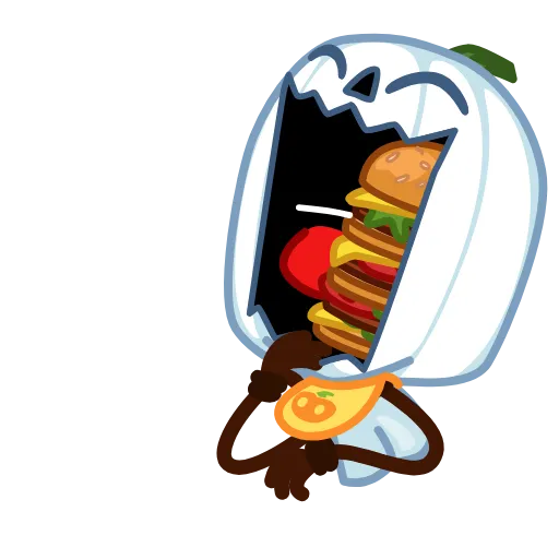 🍔 Эмодзи «Pumpkin Ghost» для Telegram