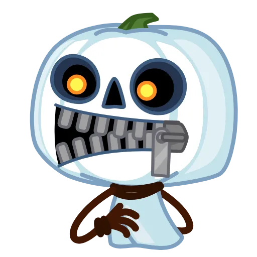 🤐 Эмодзи «Pumpkin Ghost» для Telegram