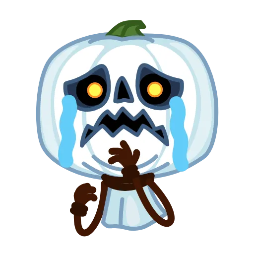 😭 Эмодзи «Pumpkin Ghost» для Telegram