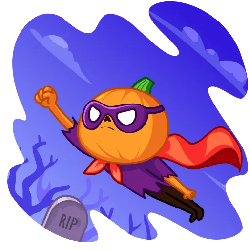 🦸‍♂️ Эмодзи «Хеллоуинсая Тыква» для Telegram