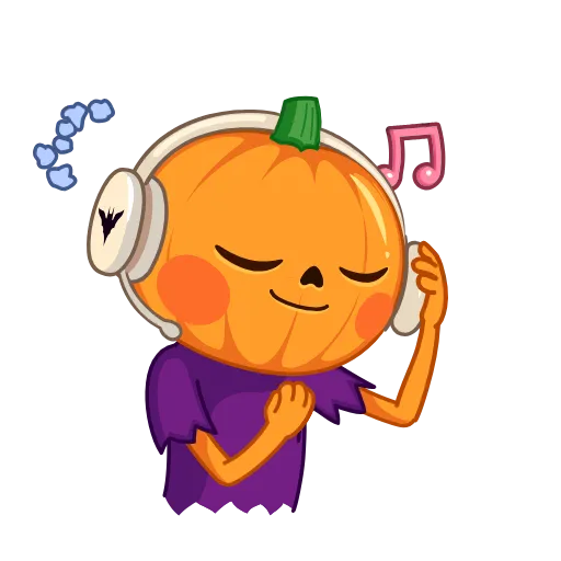 🎧 Эмодзи «Хеллоуинсая Тыква» для Telegram