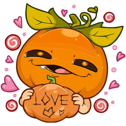 🥰 Эмодзи «Набор с Тыквычем к Хэллоуину из ВК в качестве» для Telegram