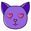 🥰 Эмодзи «Purple Cat» для Telegram