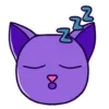 😴 Эмодзи «Purple Cat» для Telegram