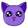 Эмодзи Purple Cat для Telegram — скачать