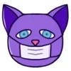 😷 Эмодзи «Purple Cat» для Telegram