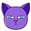 😐 Эмодзи «Purple Cat» для Telegram