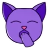 🥱 Эмодзи «Purple Cat» для Telegram