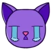 😭 Эмодзи «Purple Cat» для Telegram