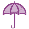 ☂️ Эмодзи «Purple Sable - фильтровые иконки, буквы» для Telegram
