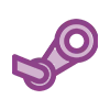 💜 Эмодзи «Purple Sable - фильтровые иконки, буквы» для Telegram