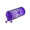 💊 Эмодзи «Purple Lady - фиолетовые буквы» для Telegram