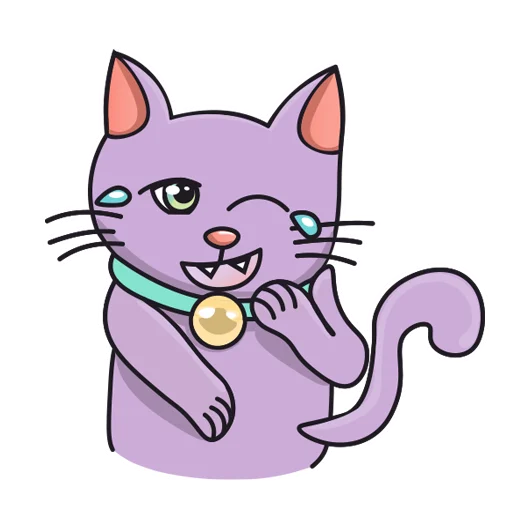 Стикерпак Purple Cat для Telegram — скачать