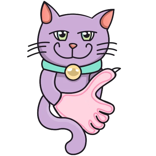 👍 Стикер «Purple Cat» для Telegram