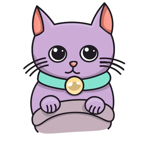 🥺 Стикер «Purple Cat» для Telegram