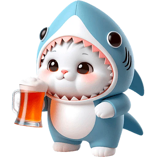 🍺 Стикер «Пушистые акулы 2» для Telegram