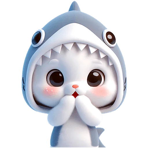 🤭 Стикер «Пушистые акулы 2» для Telegram