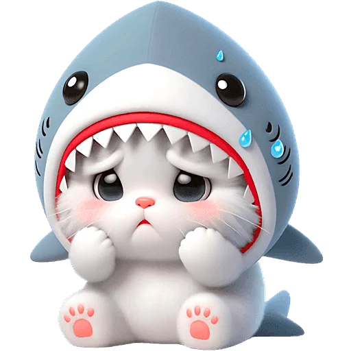 😢 Стикер «Пушистые акулы 2» для Telegram