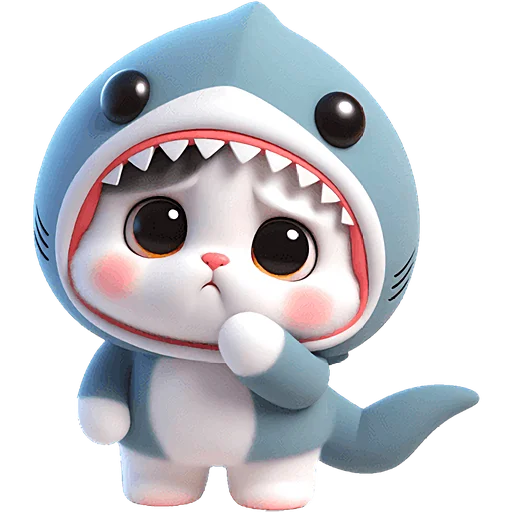 🥺 Стикер «Пушистые акулы 2» для Telegram